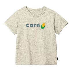 日本千趣會 - 純棉立體蔬果印花短袖-玉米-燕麥