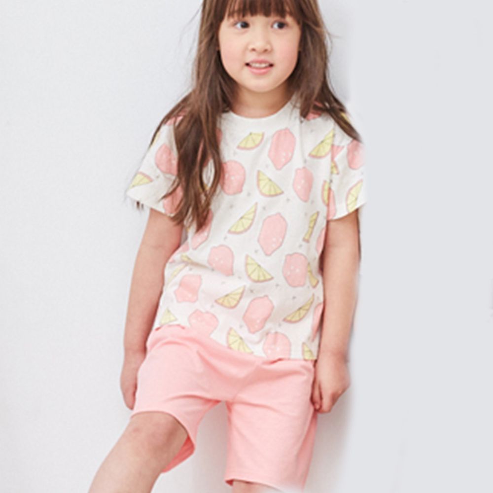 麗嬰房 Little moni - 家居系列短袖套裝-粉紅