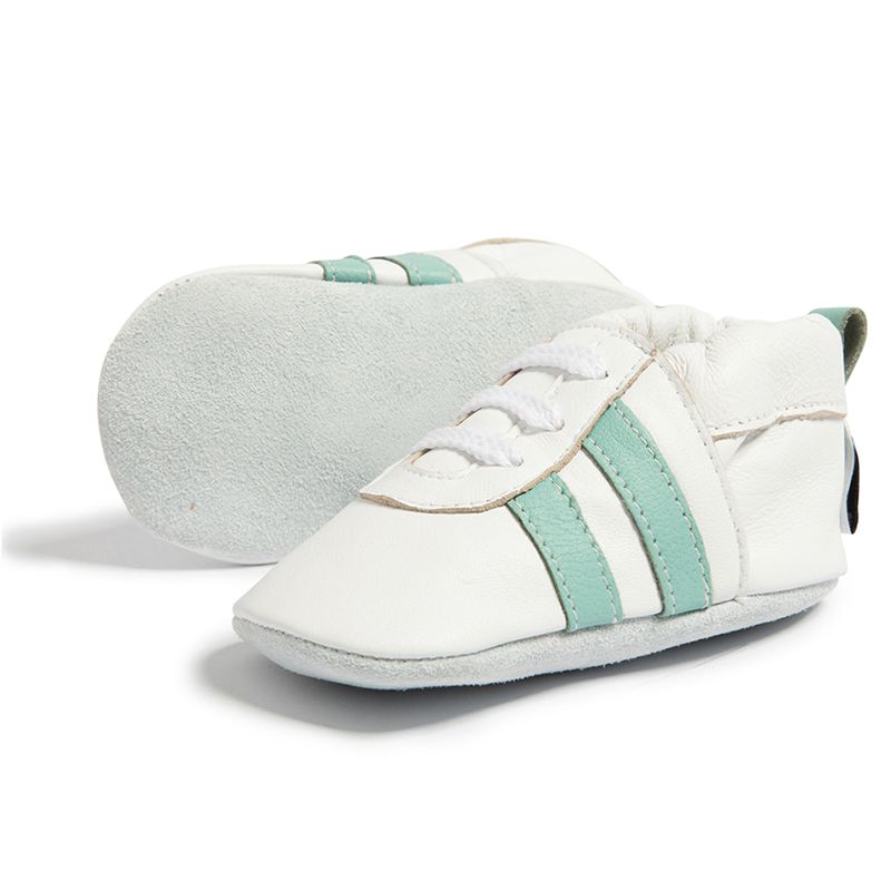 英國 shooshoos - 健康無毒真皮手工鞋/學步鞋/嬰兒鞋-綿花糖(薄荷綠)