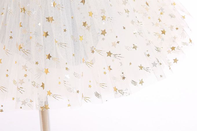 短袖造型公主裙/芭蕾舞裙-卡通人物-白雪公主-藍+奶油黃