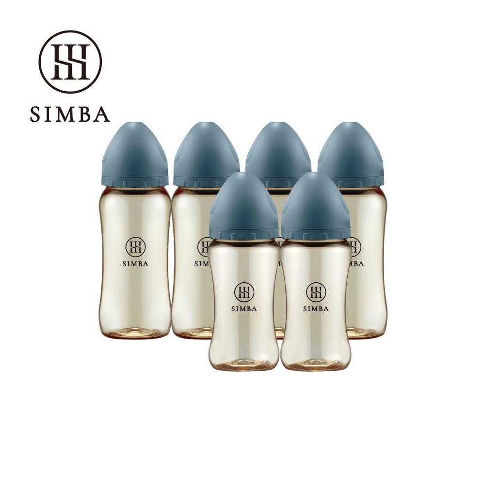 蘊蜜鉑金PPSU寬口防脹氣奶瓶(4大2中)-全齡適用-波藍