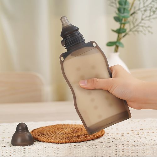 矽膠多功能儲乳袋-奶嘴套組-(奶嘴頭+母乳儲存袋260ml)-260ml