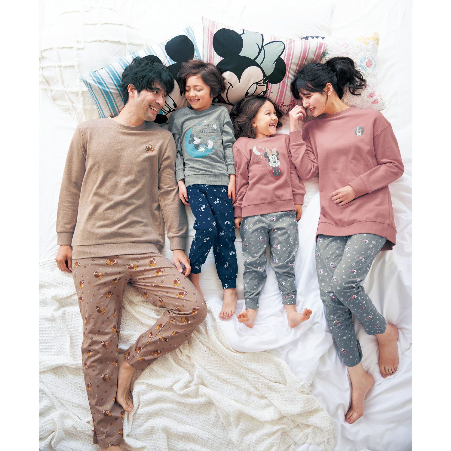 日本千趣會 - 迪士尼 純棉長袖家居服/睡衣-奇奇蒂蒂睡覺-咖啡