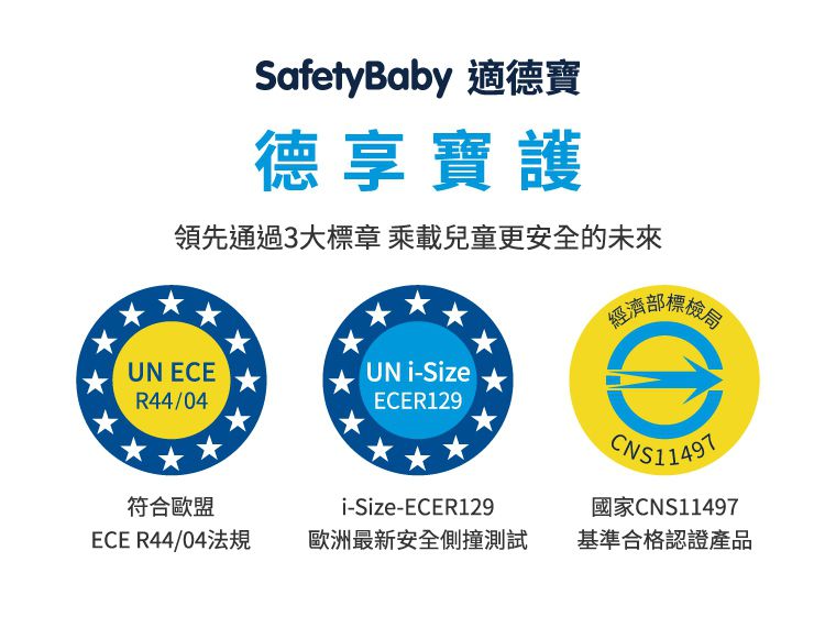 德國適德寶0-12歲ISOFIX/安全帶兩用型汽座-軍艦灰-贈遮陽頂蓬+皮椅保護墊