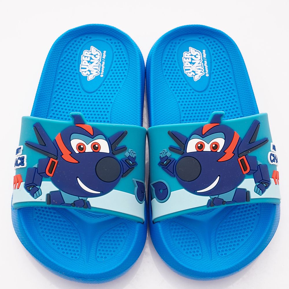 Super Wings - 卡通童鞋-超輕量拖鞋(中小童段)-藍