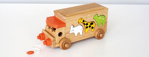 日本 Ed.Inter - 木玩系列 - 動物巴士手拉車