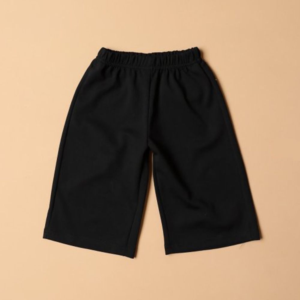 韓國製 - 舒適寬版褲-黑