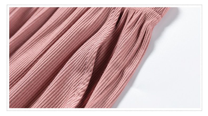 螺紋莫代爾Bra T 短袖家居服套裝-短褲款-豆沙粉