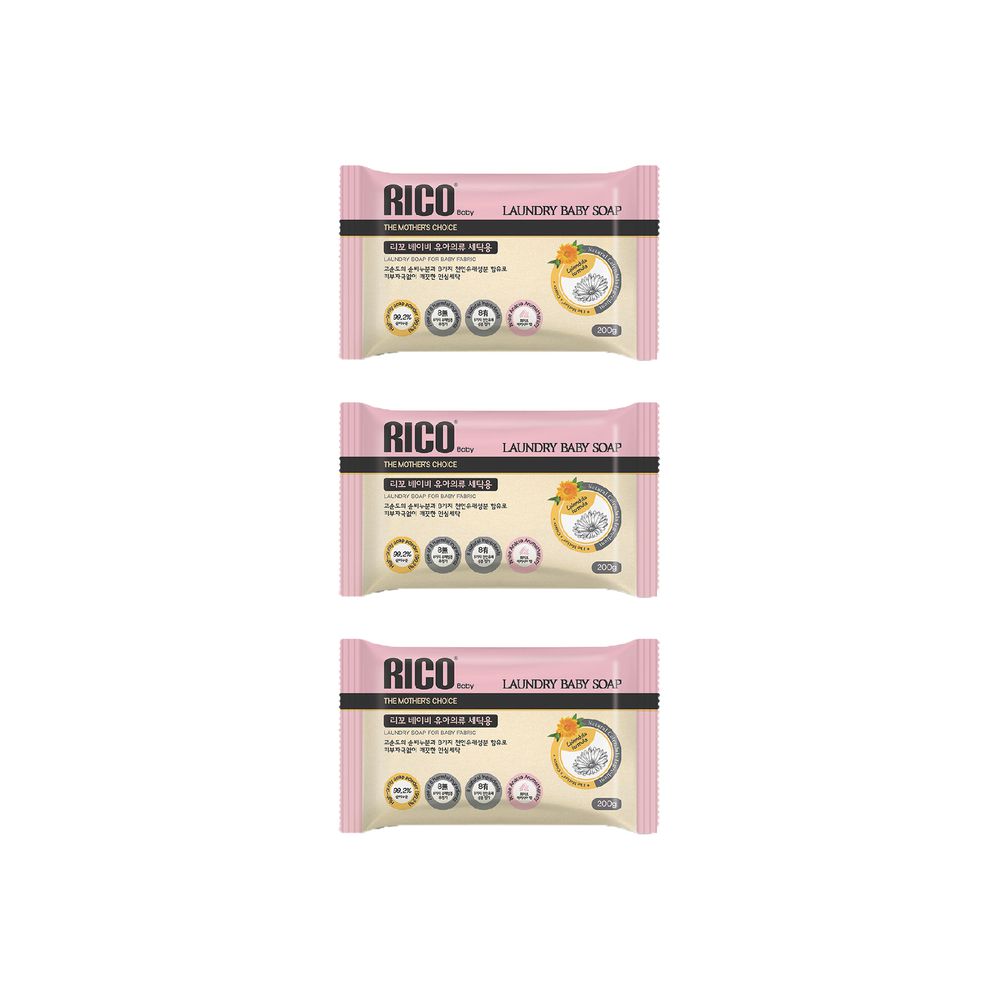 韓國RICO baby - 有機天然洗衣皂-白洋槐-3件組