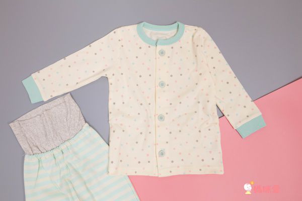 JoyNa - 開衫高腰護肚褲居家套裝-彩色圓點