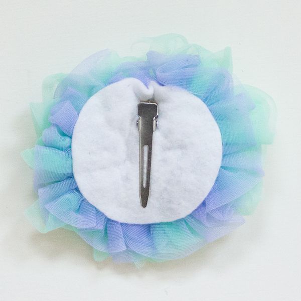 美國 Chic Baby Rose - 手工髮夾_玫瑰花款-薰衣草+湖水綠 (單一尺寸)