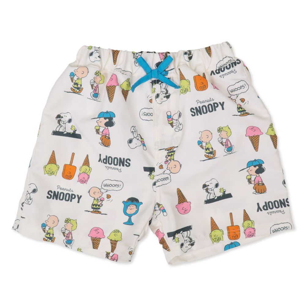 海灘褲-史努比-米白色