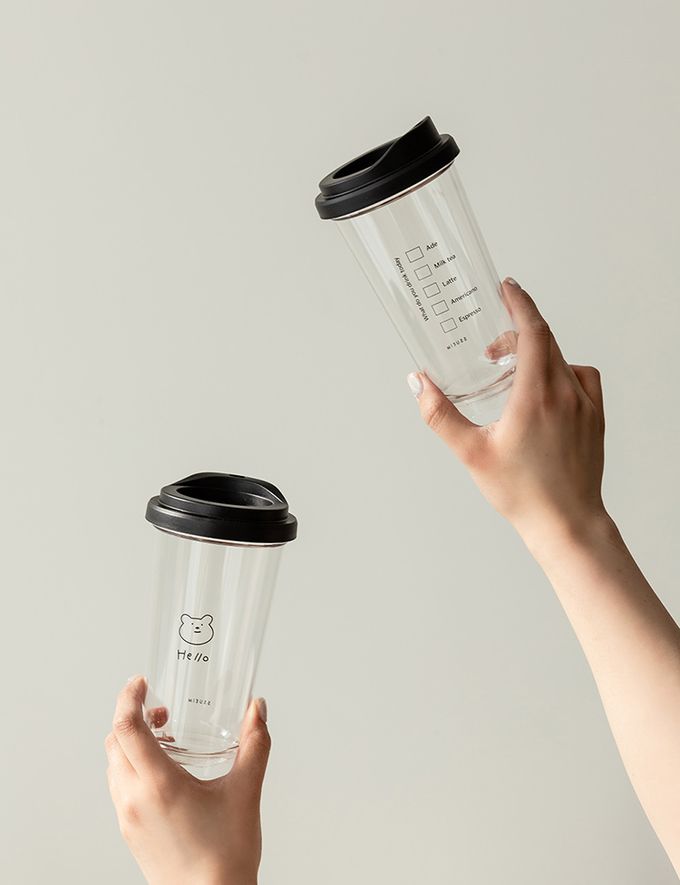 韓國 SSUEIM - Tritan極簡ins透明冷飲杯/隨行杯473ml-Checkbox