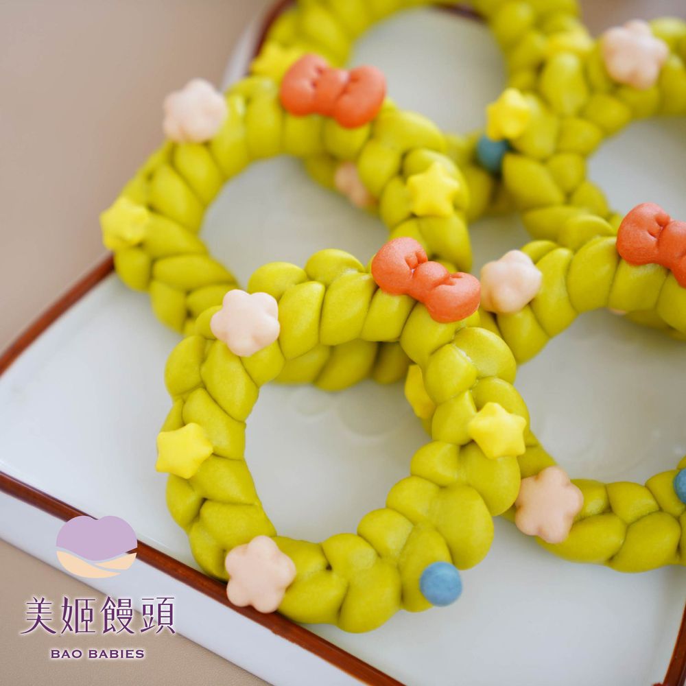 聖誕花環鮮乳造型饅頭-20g/顆*6入裝