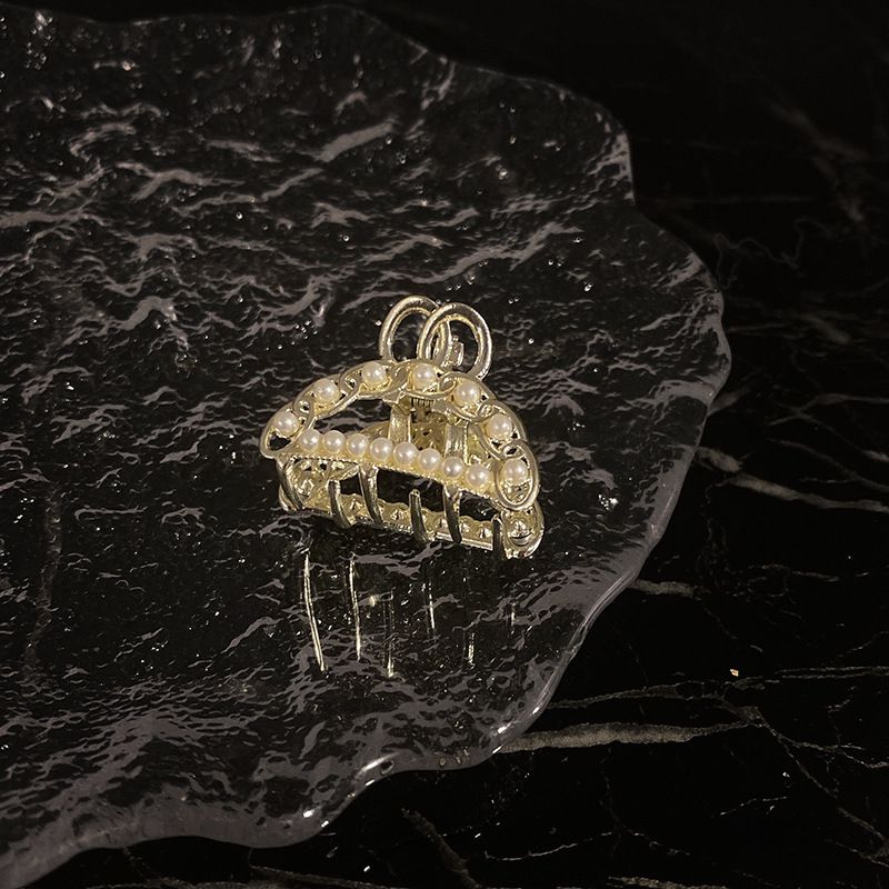 質感珍珠造型小爪夾-小半圓