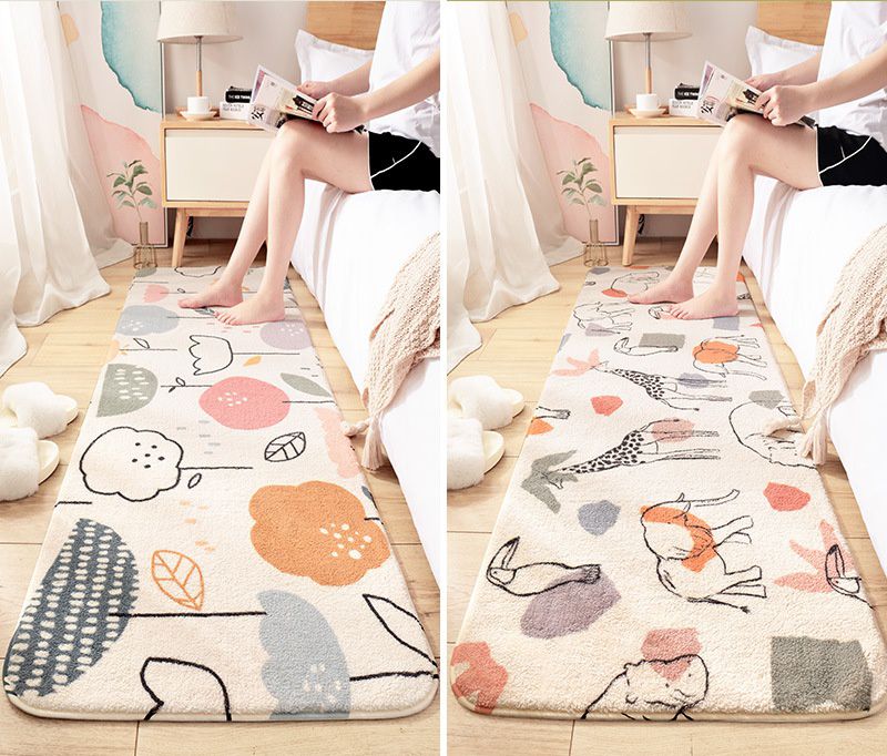 羊羔絨長條形床邊腳踏墊-26英文字母