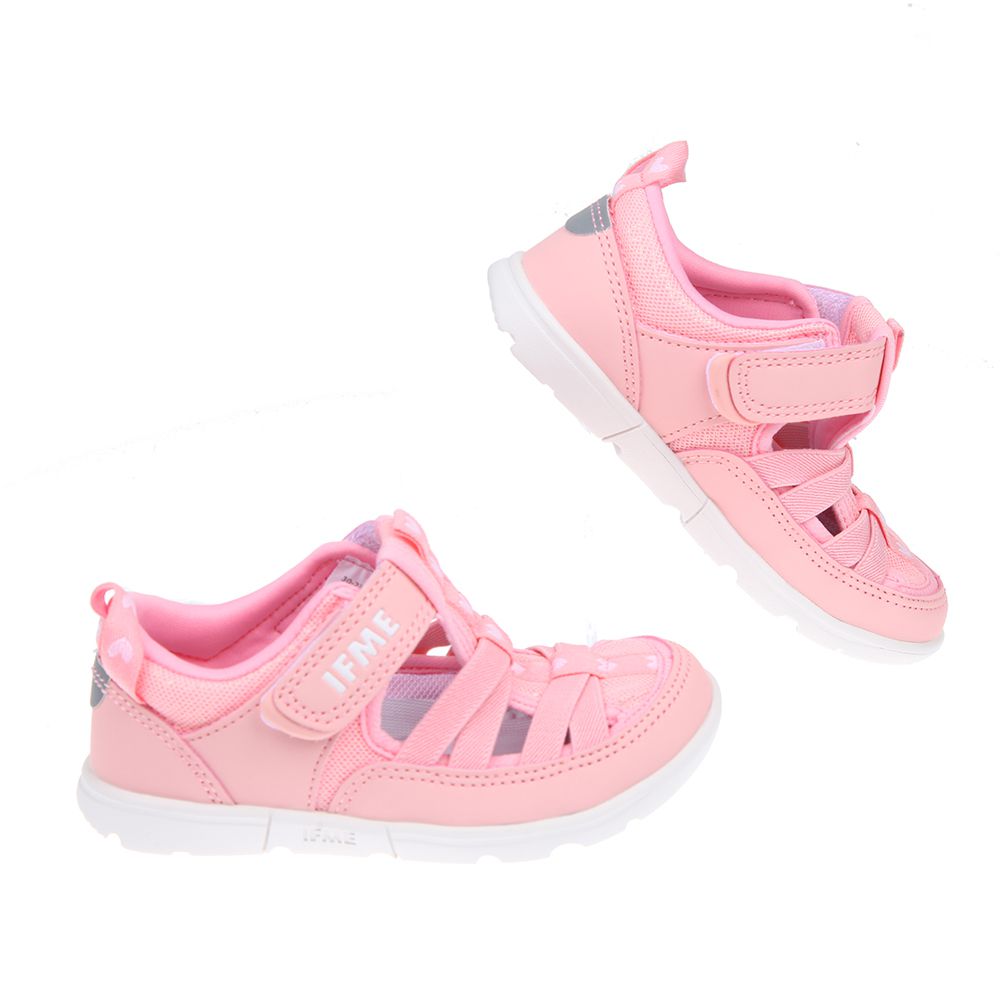 日本IFME - 元氣粉紅兒童機能水涼鞋-粉紅色