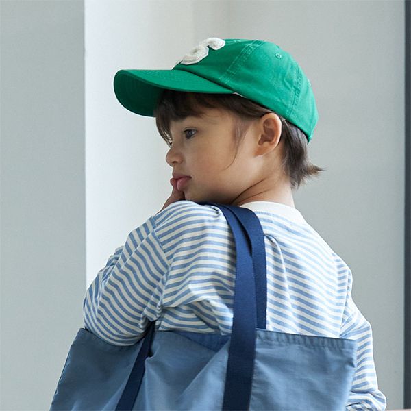 日本 b-ROOM - 立體數字刺繡棒球帽-耀眼紅 (52～54cm)