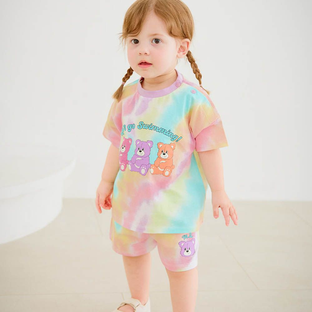 三隻小熊暈染純棉短袖套裝