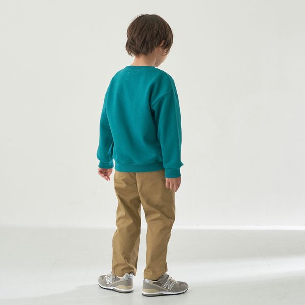 日本 b-ROOM - 裏起毛男孩印花長袖大學T-恐龍-淺紫