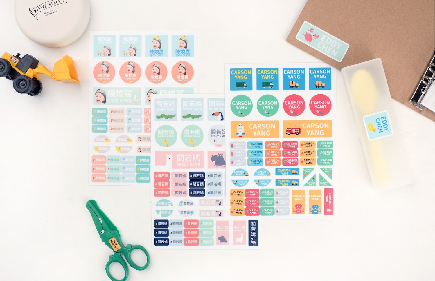 防水撕不破【DRIZZLE 好滴】客製化美式多用途姓名貼｜入學必備！