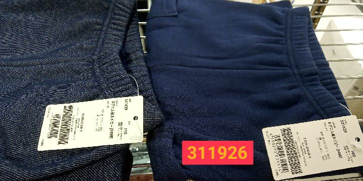 日本 TORIDORY - 極暖彈性裏起毛長褲-口袋款-丹寧深藍