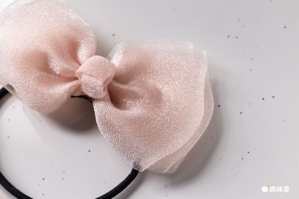 亮亮網紗蝴蝶結髮夾(2入組)-海軍藍