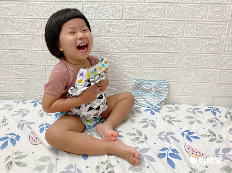 日本 Chuckle Baby - 四層學習褲(兩件組)-素色-粉-密縫式