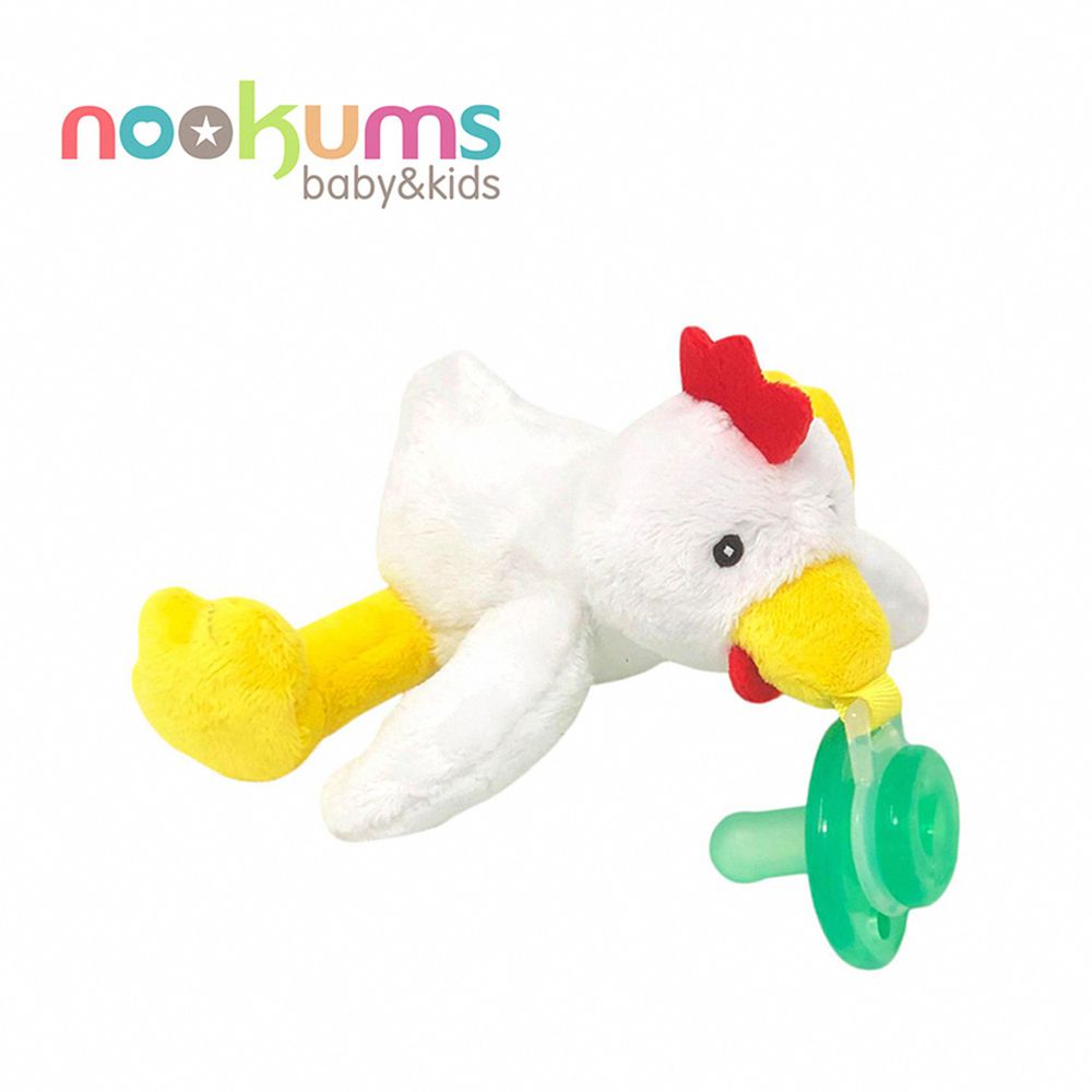 美國 nookums - 美國 寶寶可愛造型安撫奶嘴/玩偶-咕咕雞
