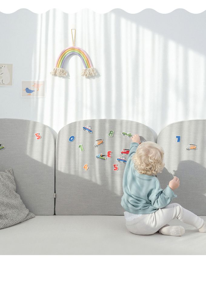 Alzipmat - 韓國 愛的城堡防撞墊+車車遊戲貼片組合 (單片米色)