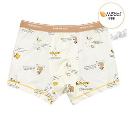 韓國 Ppippilong - 莫代爾親膚絲滑四角褲(男寶)-熊熊的一天-米