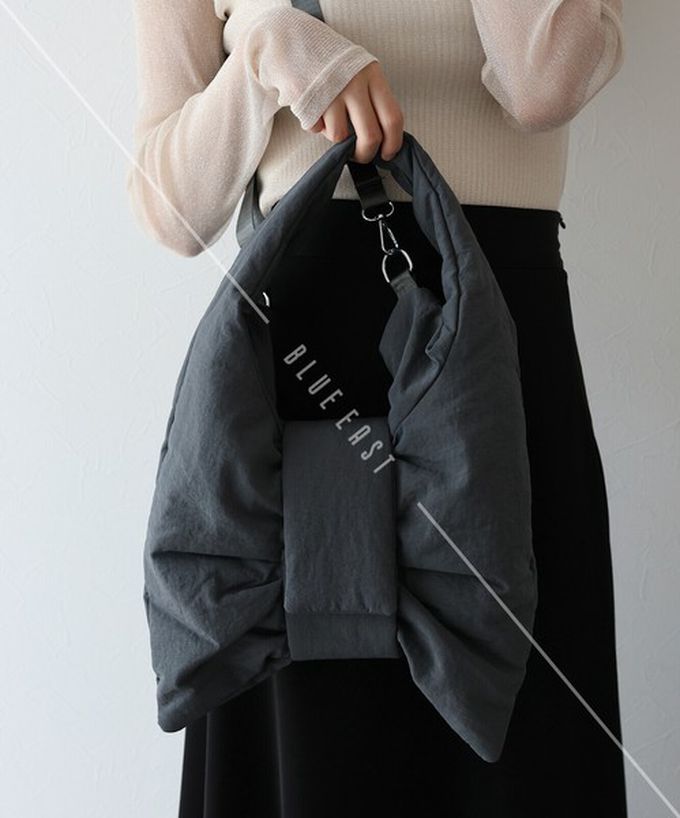 日本 BLUE EAST - 大蝴蝶結造型柔軟2way側背/手提包-黑