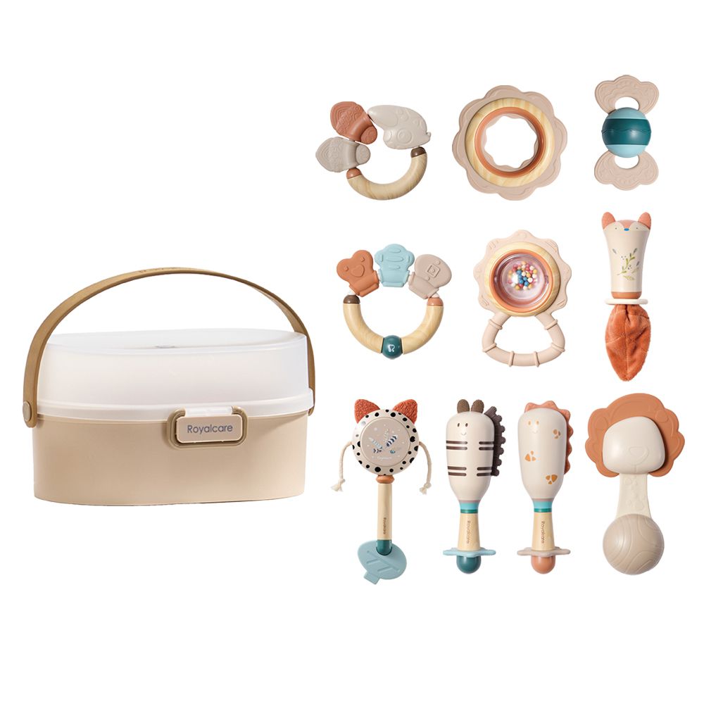 固齒器/手搖鈴十件組附收納盒(款式隨機)