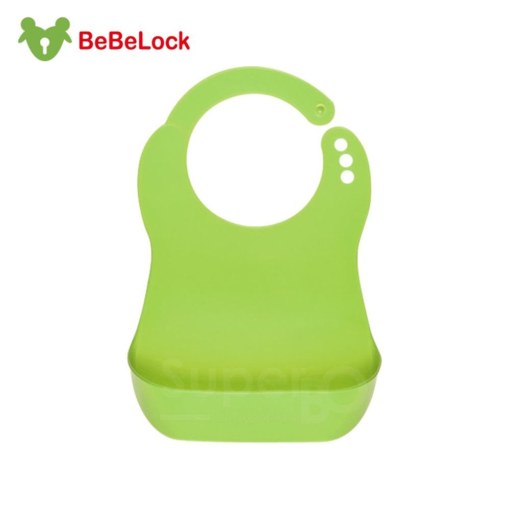 韓國BeBeLock - 口袋型防水圍兜-綠