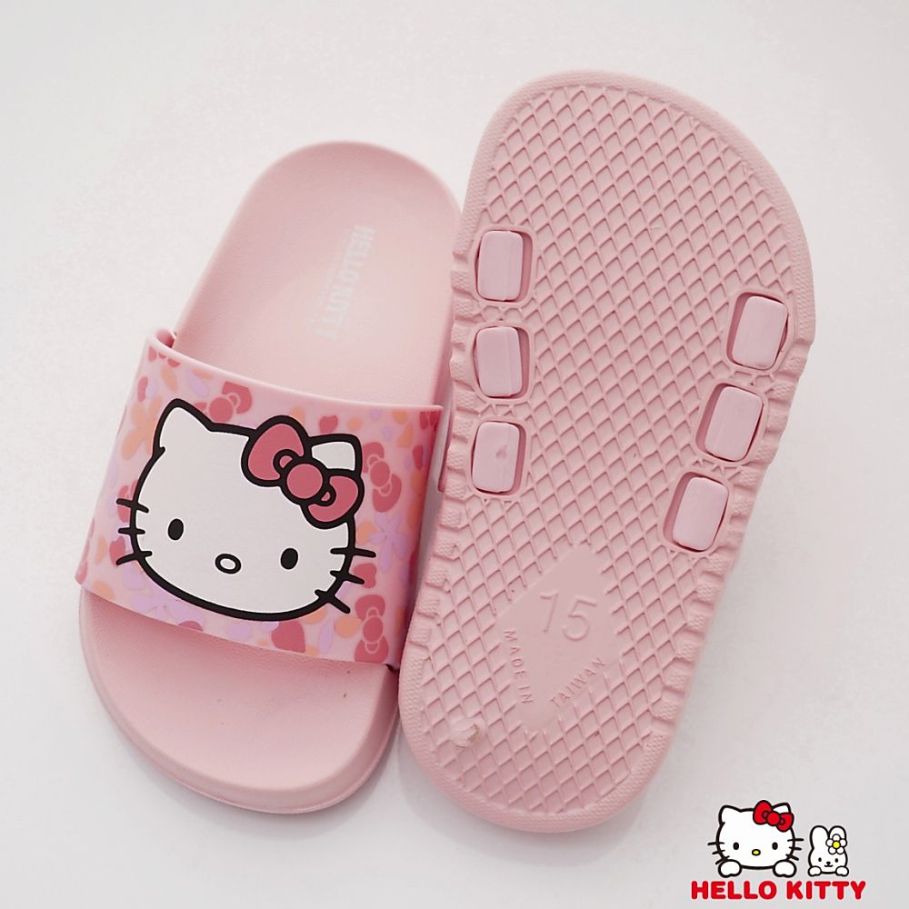 HELLO KITTY - 凱蒂貓休閒拖鞋-親子款(中小童款)-拖鞋款-粉色