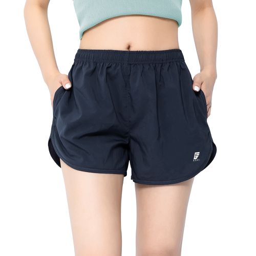極輕量排汗速乾運動短褲-女素面款-璀耀藍