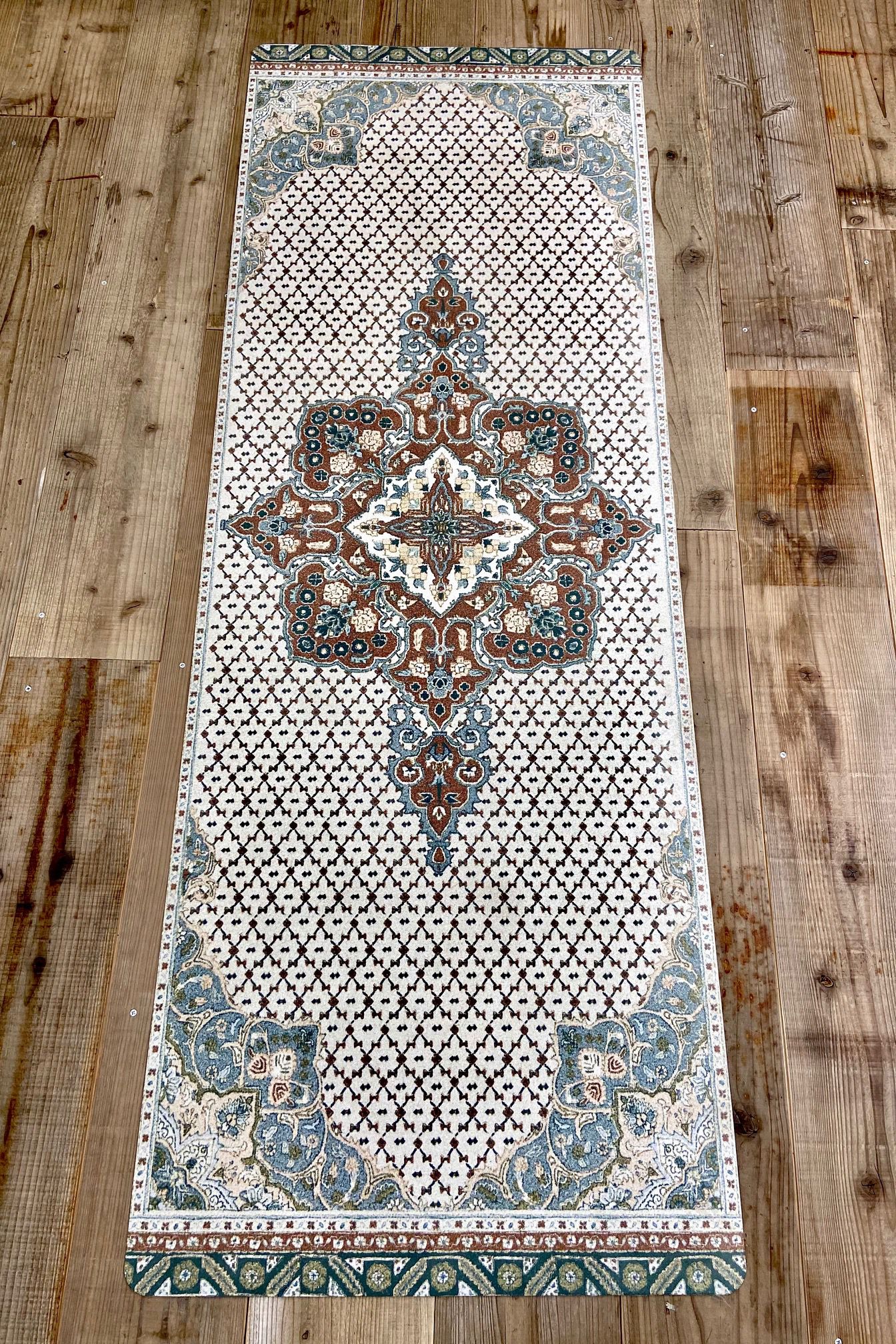 日本 Style Boat Market - 多功能瑜珈墊3mm-波斯風情(米白) (173*61cm)-8161-012-027-04