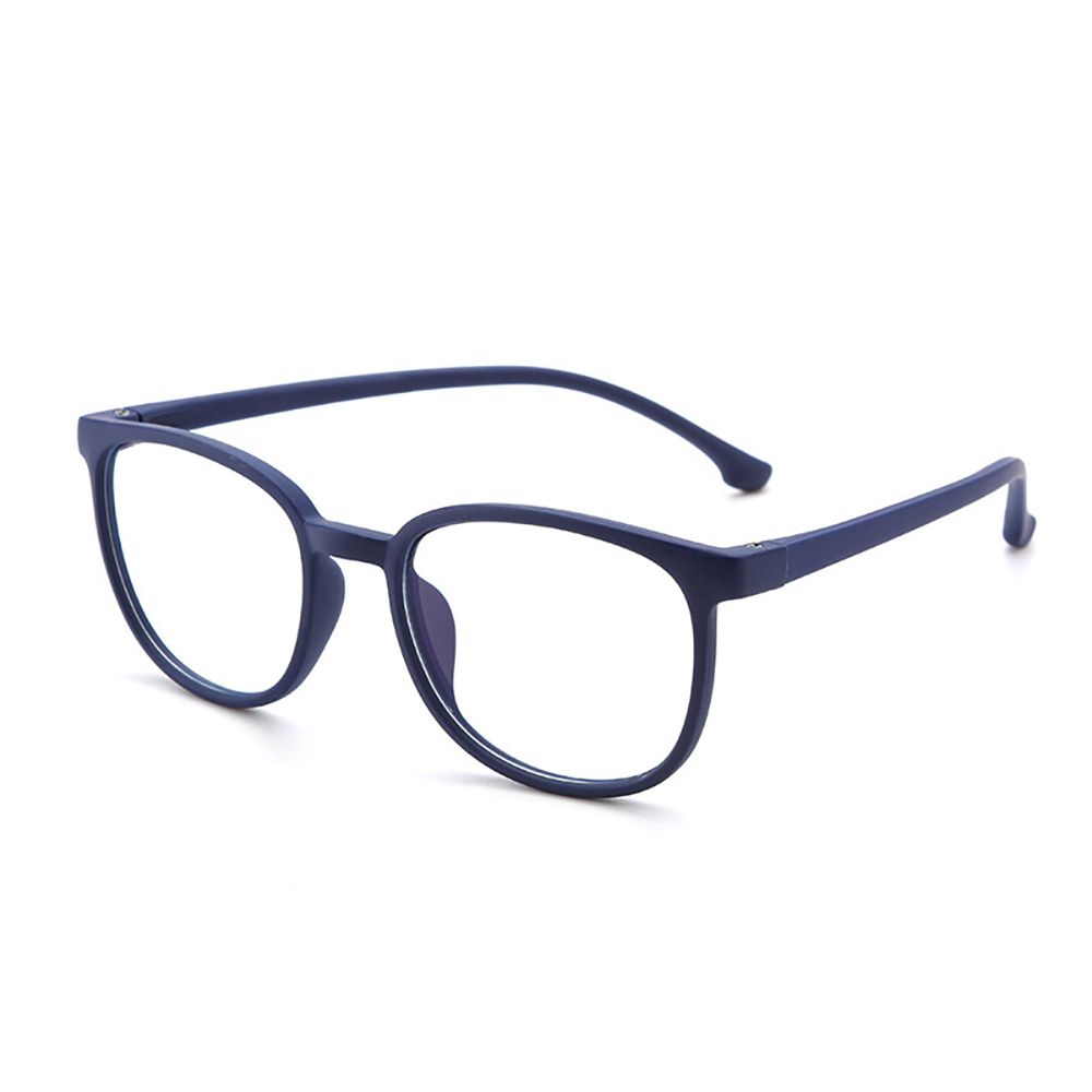 ALEGANT - 星空霧藍兒童專用輕量威靈頓矽膠彈性方框UV400濾藍光眼鏡