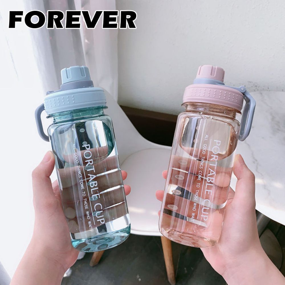 日本 FOREVER - 直飲式可提運動水壺600ML 買一送一