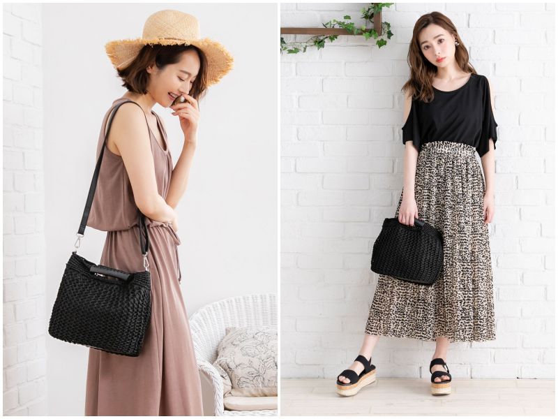 日本妞夏日最愛。草編包Ｘ編織包