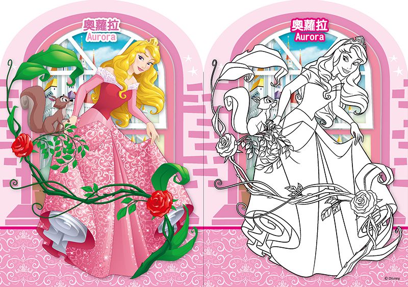 京甫 - 造型畫畫本-迪士尼公主