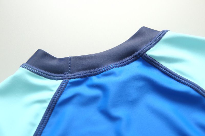 男寶防曬長袖泳裝套裝(附帽子)-大嘴鯊魚-藍色