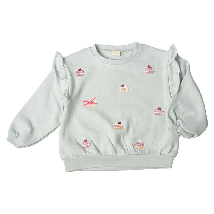 akachan honpo - 長袖休閒上衣-滿版圖案-淺綠色