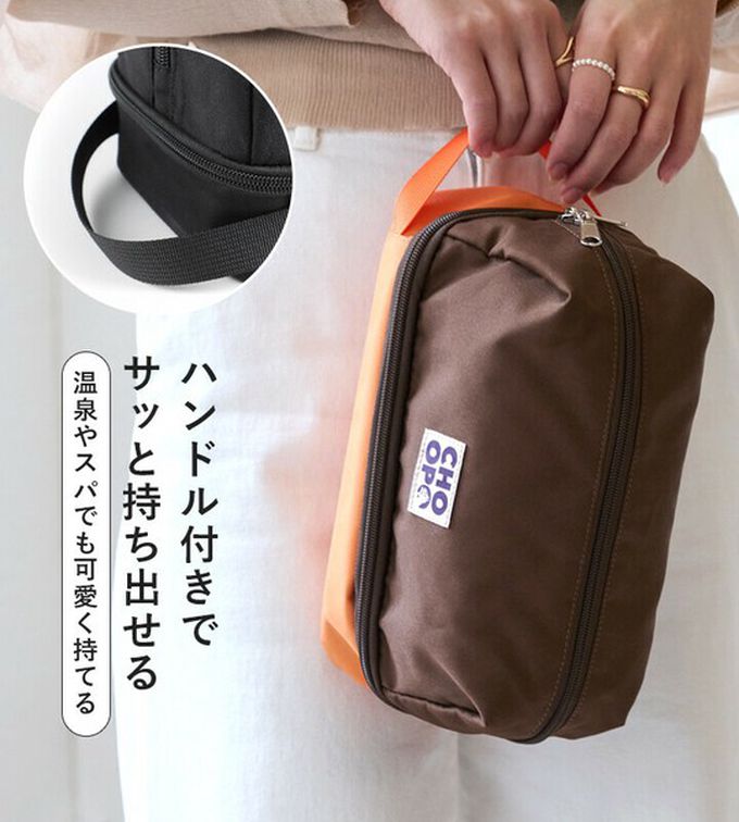 日本 LIZDAYS - 超大容量防水下層旅行收納化妝包-黑