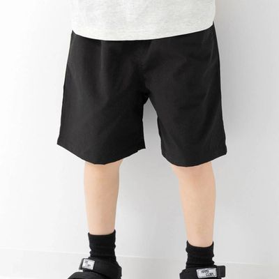 日本 Chil2 - 舒適耐穿簡約風休閒短褲-黑