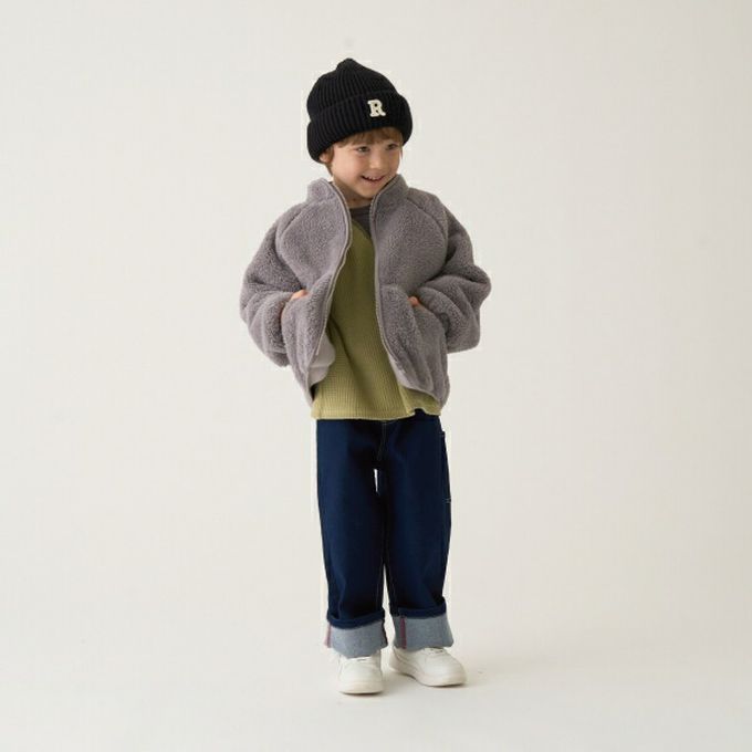 日本 b-ROOM - 泰迪熊絨毛溫暖拉鍊外套-可可