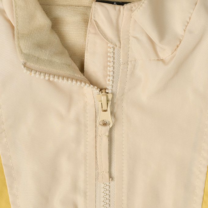 akachan honpo - 撞色拼接外套-淺卡其色