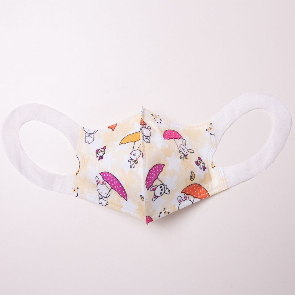 YSH 益勝軒 - 幼幼/兒童醫療級3D立體口罩/雙鋼印/台灣製-雨傘兔兔 (14.5x10cm-建議1-4歲)-50入/盒(未滅菌)