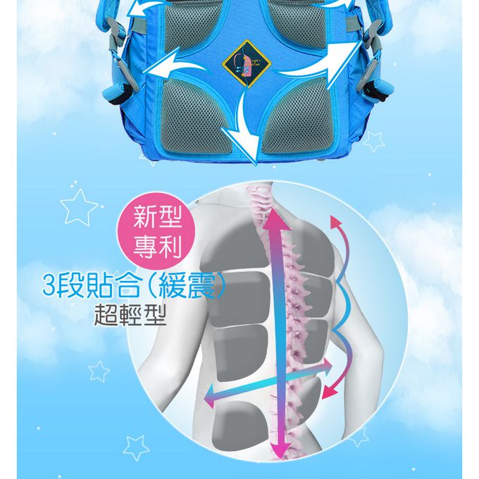 impact 怡寶 - TsumTsum經典學院護脊書包-寶藍(IMDST501RB)|身高130cm以下適用