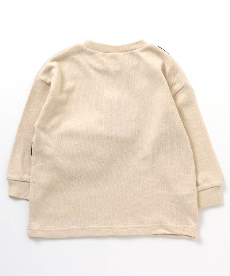 日本 BREEZE - 率性立體小包設計長袖上衣-紫x黑